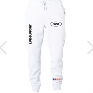 Madison Beer Life Support Art White Sweatpants